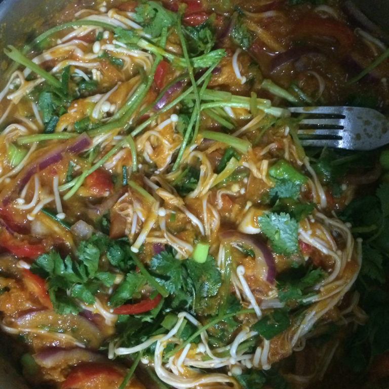 Enoki Mushroom Pasta